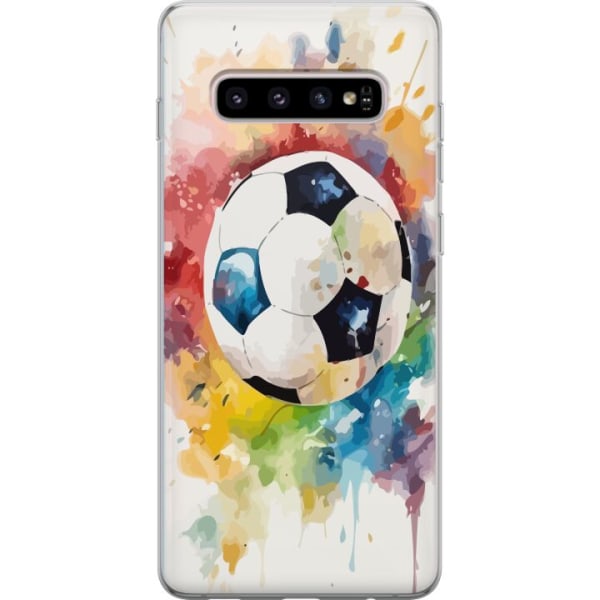 Samsung Galaxy S10+ Gennemsigtig cover Fodbold