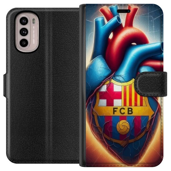 Motorola Moto G41 Lompakkokotelo FCB Sydän