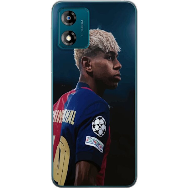 Motorola Moto E13 Gennemsigtig cover Lamine Yamal - Barcelonas Wunderkind i fokus