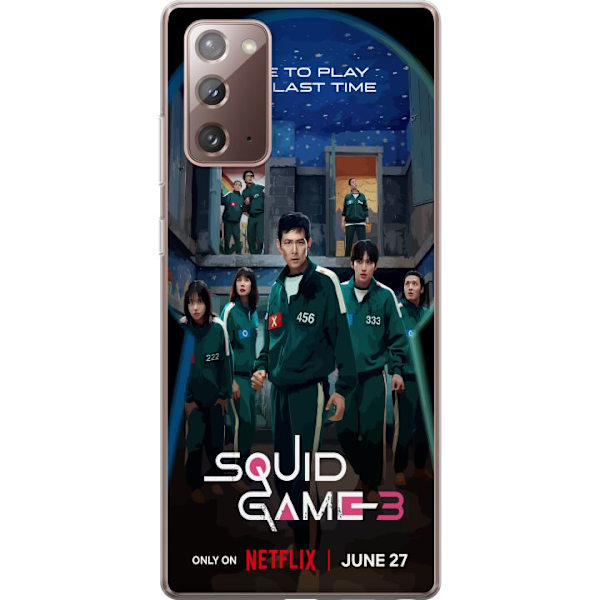 Samsung Galaxy Note20 Läpinäkyvä kuori Squid Game Kausi 3 TV-sarjan hahmot Suositut TV-sarja Motiivit Ikoni Jännitys Draama Aasialainen suunnittel