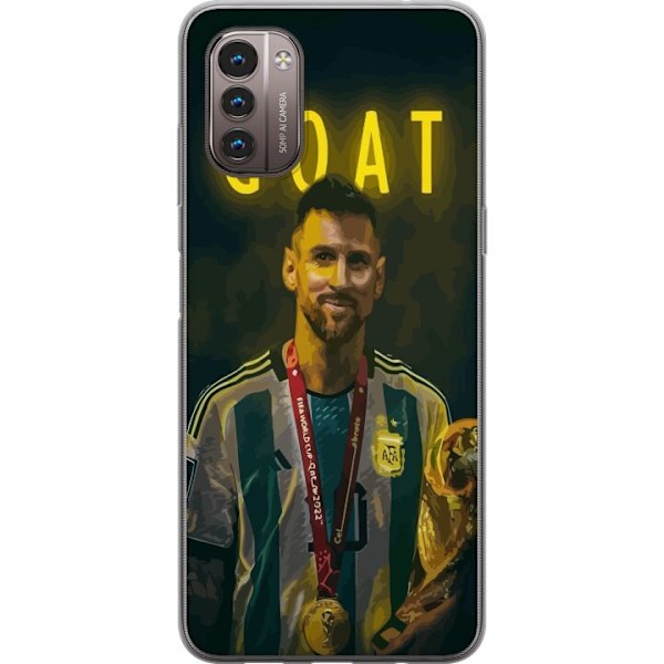Nokia G21 Läpinäkyvä kuori Vuohi Messi