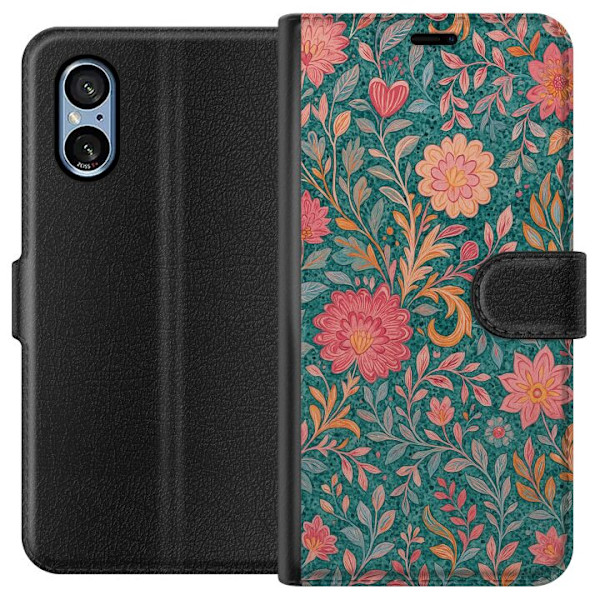 Sony Xperia 5 V Tegnebogsetui Floral Dream