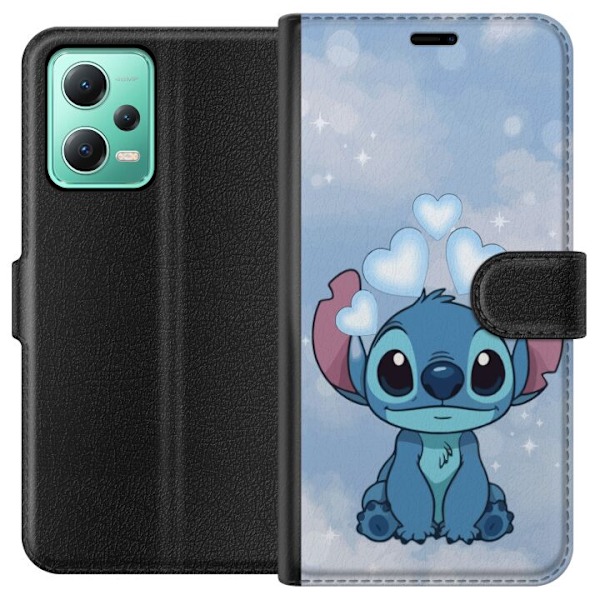 Xiaomi Redmi Note 12 Plånboksfodral Stitch Hoppande Glädje – Rolig Design för Present