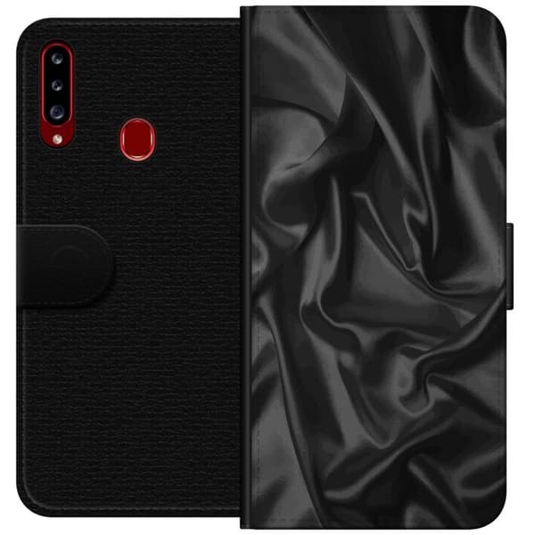 Kompatibel Tegnebogsetui til Samsung Galaxy A20s Silke Sort