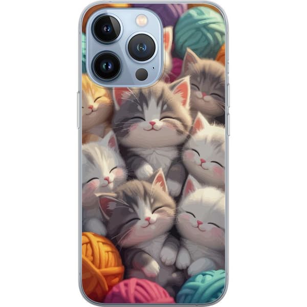 Kompatibelt Mobildeksel til Apple iPhone 13 Pro Sovande kattungar beige