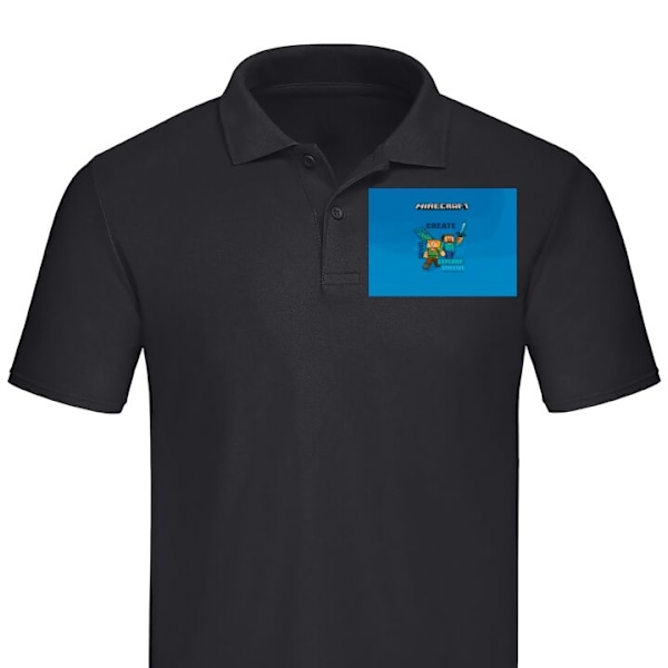 Piqué for Voksen | Elegant Piquégenser Minecraft Grotter Svart XX-Large