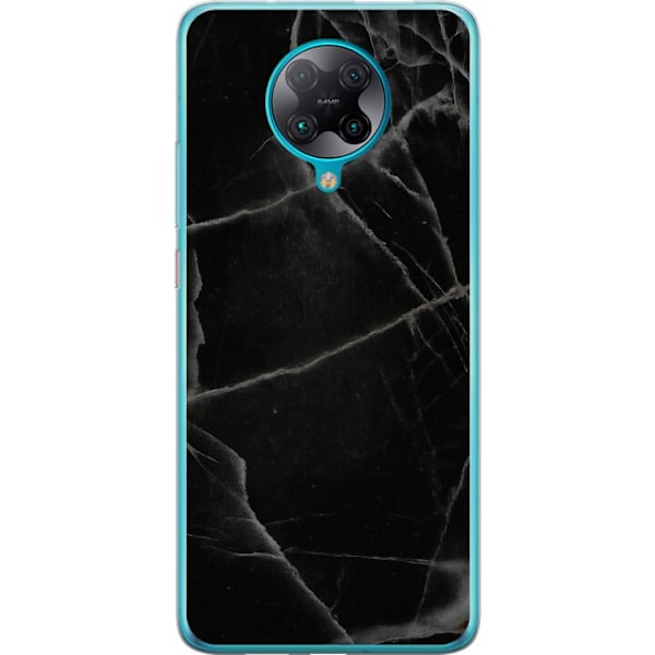 Xiaomi Poco F2 Pro Gennemsigtig cover Sort marmor