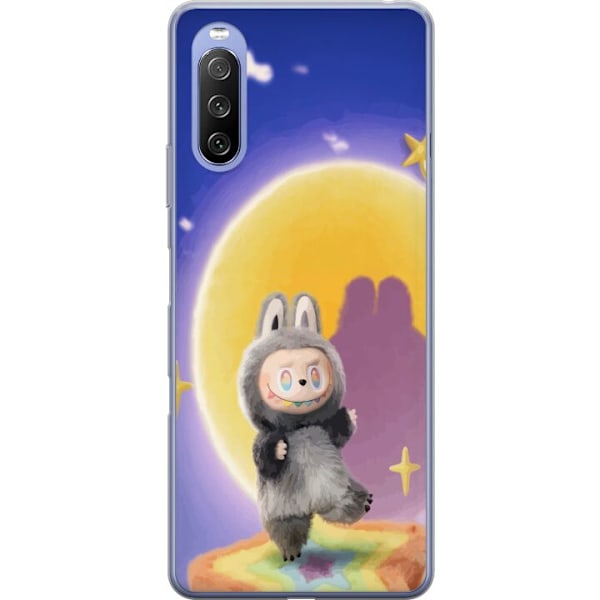 Sony Xperia 10 III Lite Läpinäkyvä kuori Labubu Neon Pop -
