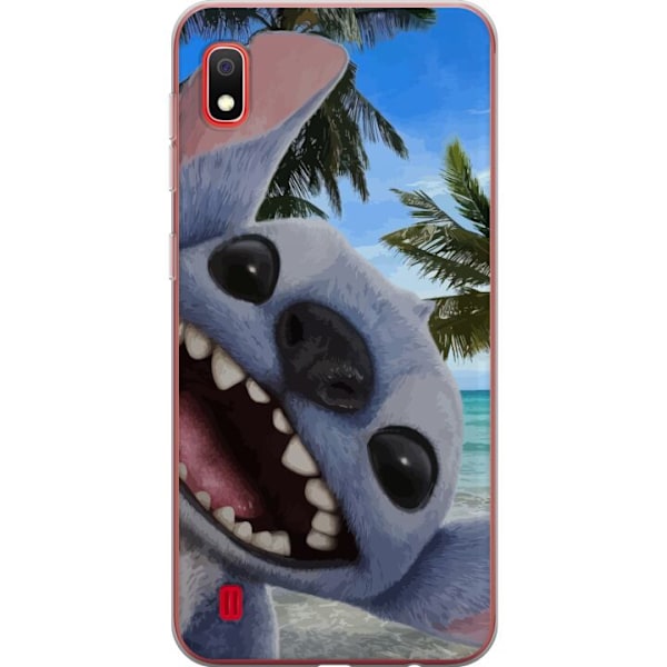 Samsung Galaxy A10 Genomskinligt Skal Stitch mobilskal med Palmer i söt vänskapsdesign