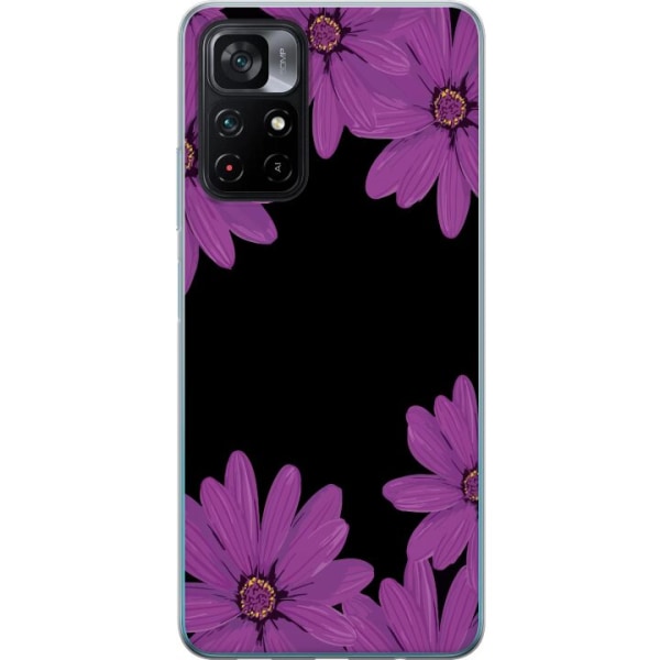 Xiaomi Poco M4 Pro 5G Gennemsigtig cover Blomsterarrangement