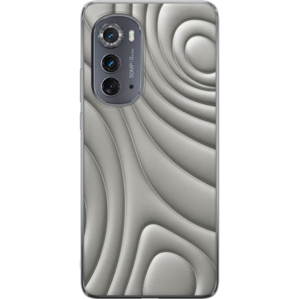 Motorola Edge (2022) Läpinäkyvä kuori Hopea-aallot