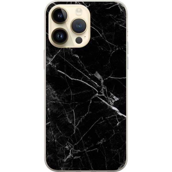 Apple iPhone 15 Pro Max Deksel / Mobildeksel - Sort marmor