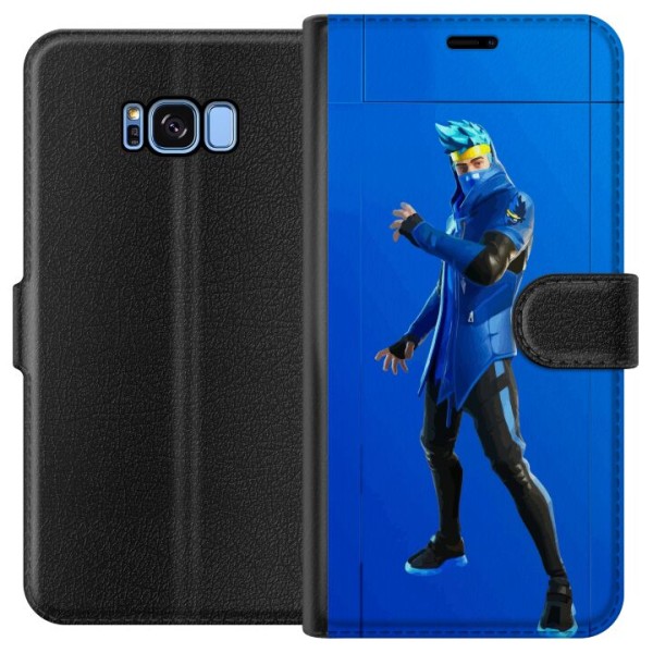 Samsung Galaxy S8 Lompakkokotelo Fortnite - Ninja Blue