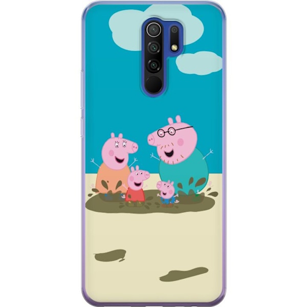 Xiaomi Redmi 9 Gjennomsiktig deksel Greta Gris Familien Georg