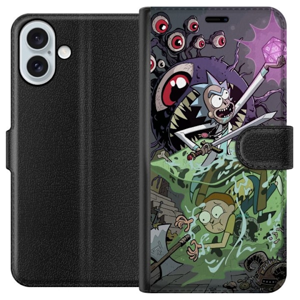 Apple iPhone 16 Plus Lommeboketui Rick and Morty