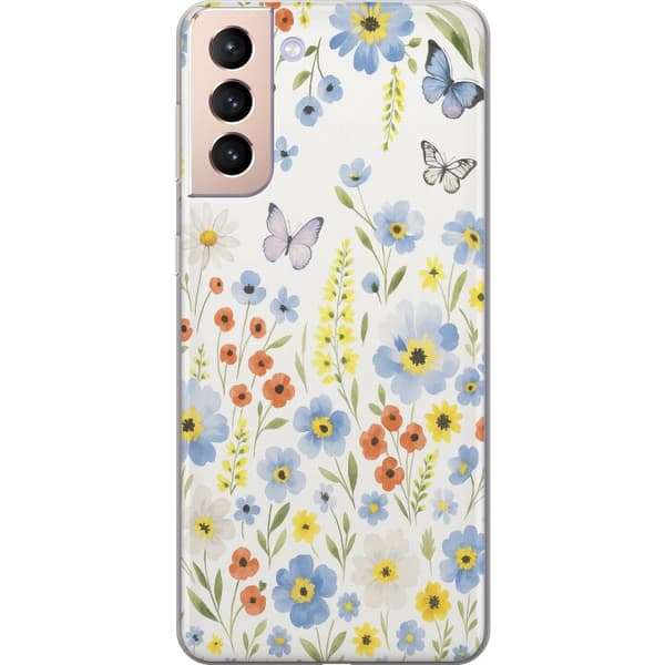 Kompatibelt Mobilskal till Samsung Galaxy S21 Sommarblommor