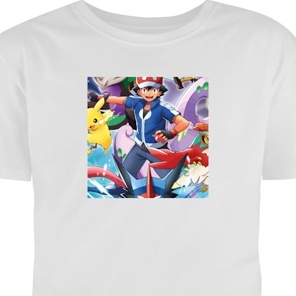 Barn-T-shirt | Bekväm T-shirt för Barn Pokemon vit 5-6 År