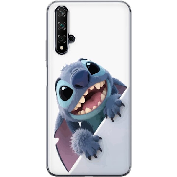 Huawei nova 5T Genomskinligt Skal Happy Stitch – glad figur med charmig uttryck