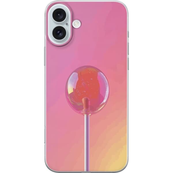 Kompatibel Mobilcover til Apple iPhone 16 Plus Blank lyserød pinde mod blød pastelbaggrund pink