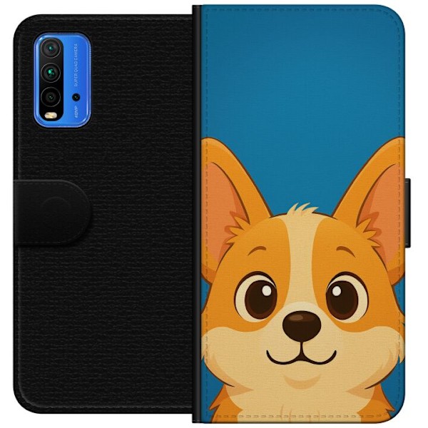 Xiaomi Redmi Note 9 4G Tegnebogsetui Hello Corgi