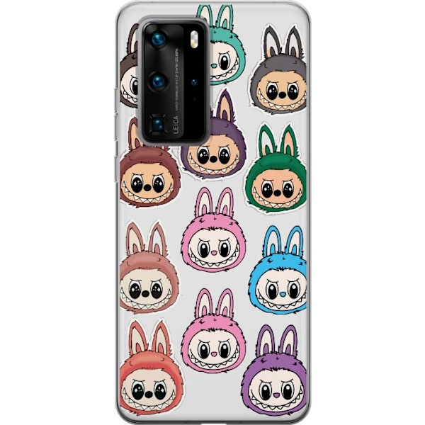 Huawei P40 Pro Läpinäkyvä kuori Labubu Macaron Monster - S