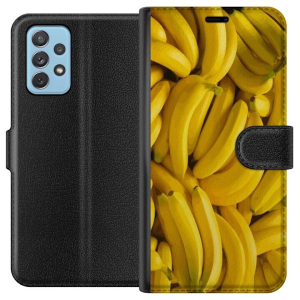 Samsung Galaxy A72 5G Plånboksfodral Banana Pattern – lekfullt mönster med gula bananer