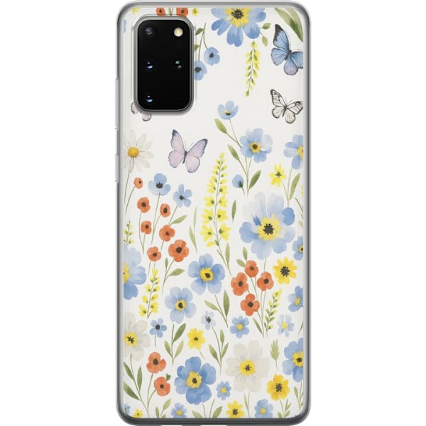 Samsung Galaxy S20+ Gennemsigtig cover Sommerblomster