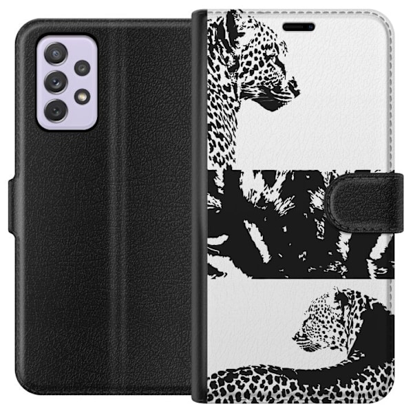 Samsung Galaxy A52s 5G Lompakkokotelo Leopard Faces