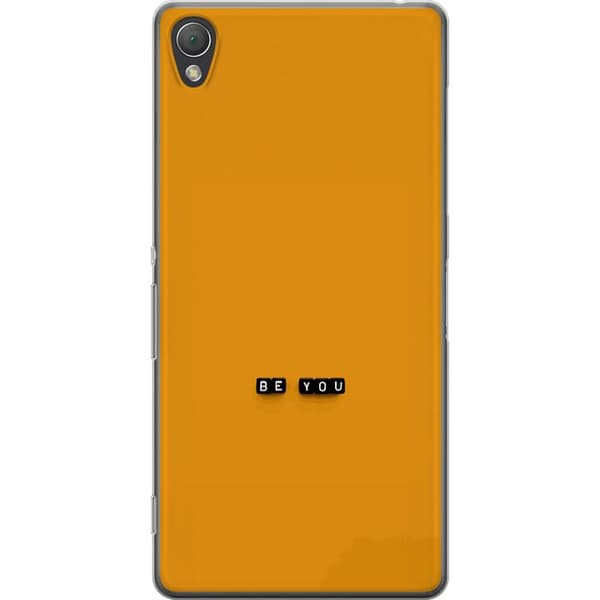 Kompatibelt Mobilskal till Sony Xperia Z3 Be You text orange