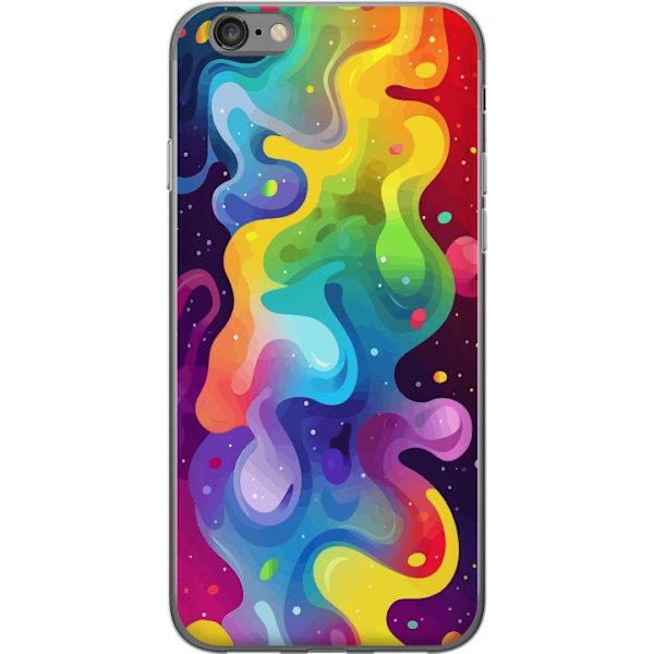 Apple iPhone 6s Genomskinligt Skal Color Splash Abstrakt Konst Design Färgstarkt Mönster Modern Populär Väggkonst Grafiskt Trend