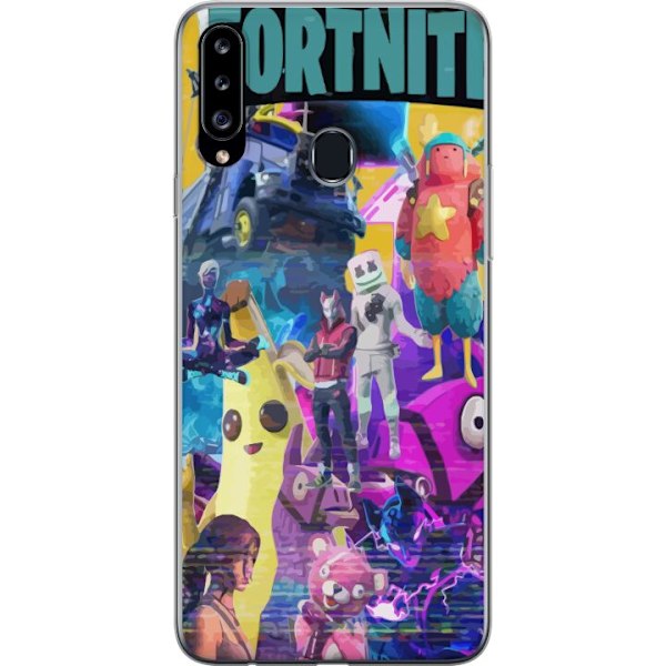 Samsung Galaxy A20s Genomskinligt Skal Fortnite