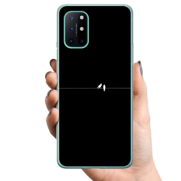 OnePlus 8T TPU Mobildeksel Minimalistiske fugler svart