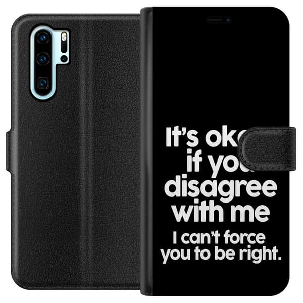 Kompatibelt Lommeboketui til Huawei P30 Pro Tekst