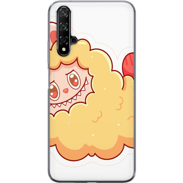 Huawei nova 5T Läpinäkyvä kuori Labubu Pesukarhu Pop Mart Hahmo Keräilyesine Söpö Suunnittelu Suosittu Teema Taideteos Leikkisarja