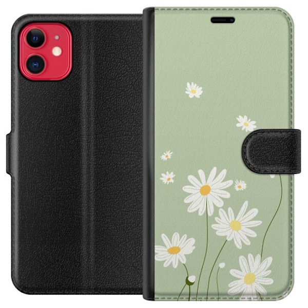 Apple iPhone 11 Tegnebogsetui Præstekraver - blomstret mønster i svensk sommerstil