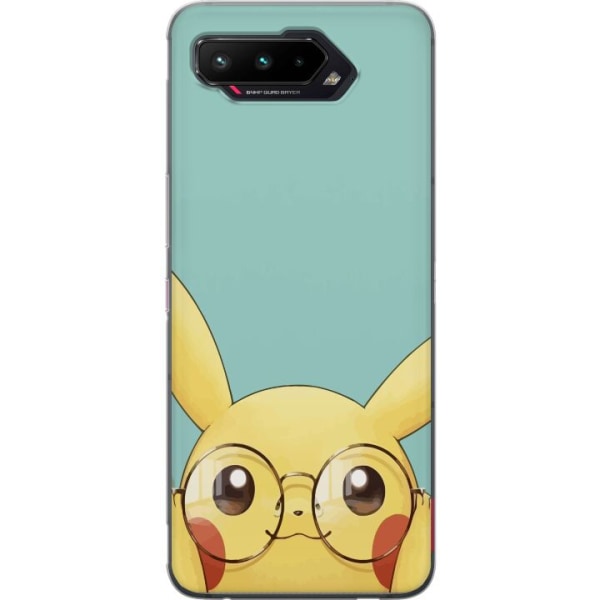 Asus ROG Phone 5 Gjennomsiktig deksel Pikachu briller