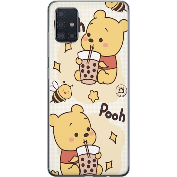 Samsung Galaxy A51 Genomskinligt Skal Nalle Pooh Style – klassiskt björnmotiv i ny tolkning