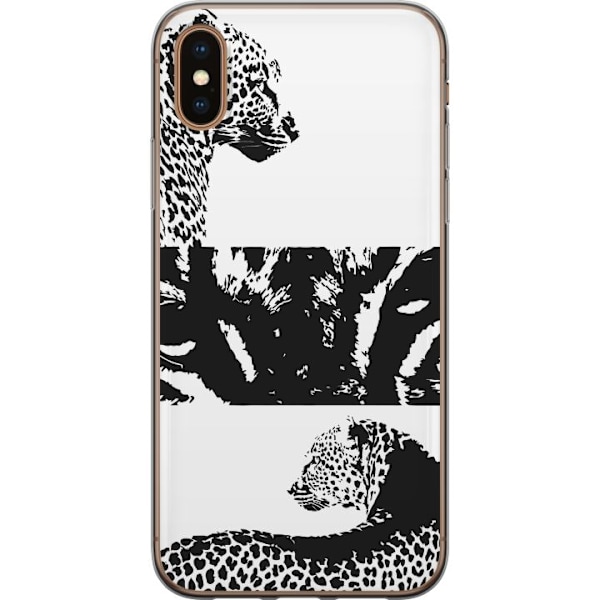 Apple iPhone XS Gennemsigtig cover Leopard Faces