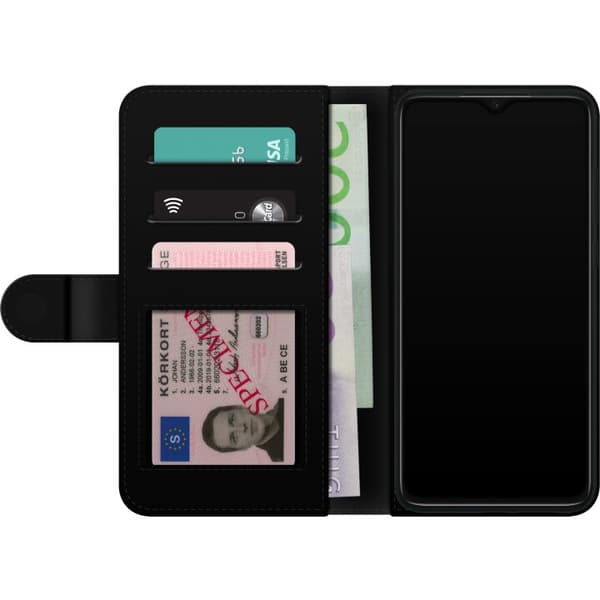 Kompatibelt Lommeboketui til Xiaomi Redmi Note 8 Pro  Oh Shit text blå