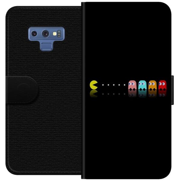 Kompatibel Tegnebogsetui til Samsung Galaxy Note9 Retro spelkaraktärer rad