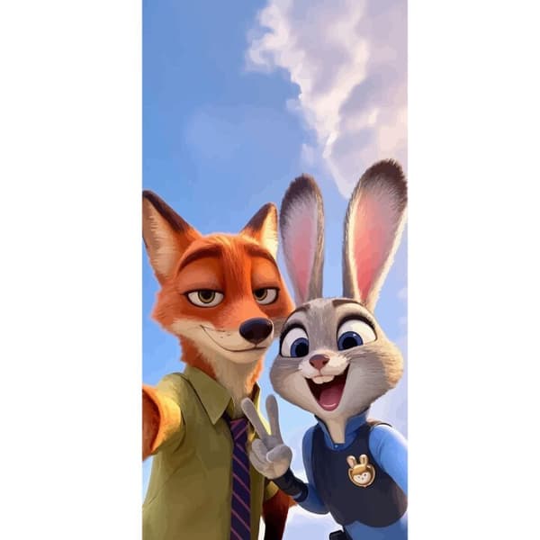 Kompatibel Tegnebogsetui til Apple iPhone 13 Pro Zootopia Nick og Judy bedste venner