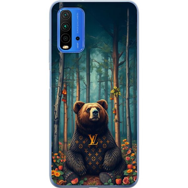 Xiaomi Redmi 9T Gennemsigtig cover LV bjørn i skoven