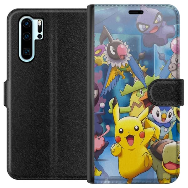 Kompatibel Tegnebogsetui til Huawei P30 Pro Pokemon