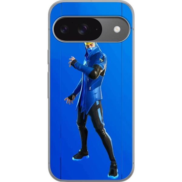 Google Pixel 9 Gennemsigtig cover Fortnite - Ninja Blue