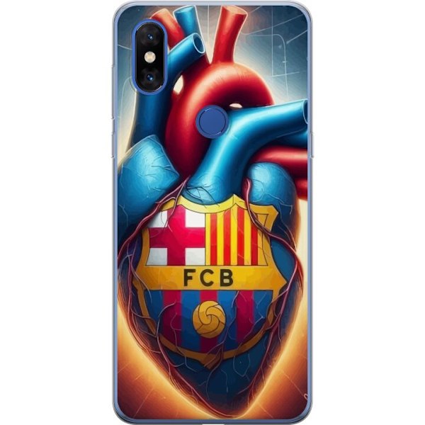 Xiaomi Mi Mix 3 Läpinäkyvä kuori FCB Sydän