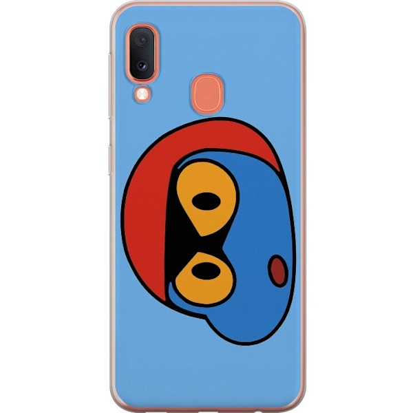 Samsung Galaxy A20e Läpinäkyvä kuori Bold Bot Head