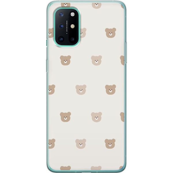 OnePlus 8T Läpinäkyvä kuori Teddy-tausta - söpöt teddykar