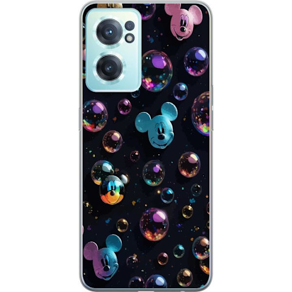 OnePlus Nord CE 2 5G Genomskinligt Skal Musse Pigg Disney Bubblor Design Roligt Motiv Populär Disneyfigur Tecknad Serie Barnklassiker