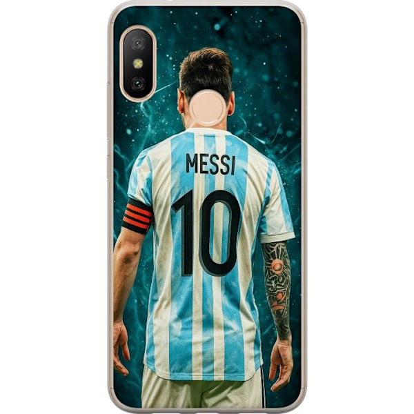 Xiaomi Redmi 6 Pro Gennemsigtig cover Messi