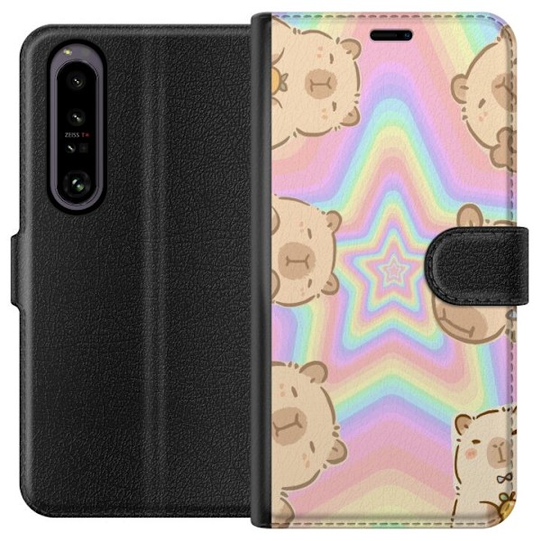 Sony Xperia 1 IV Lompakkokotelo Kawaii Capybara Galaxy Söpö